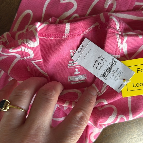 NWT Old Navy 4pc Kids Pajama Set - Pink, White, Yellow, Blue - Picture 10 of 10